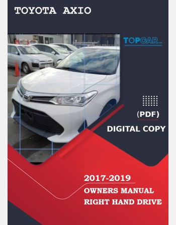 toyota axio 2017-2019 owners manual